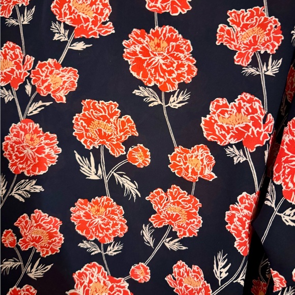 Banana Republic Floral Navy Women's Top M - Picture 2 of 4